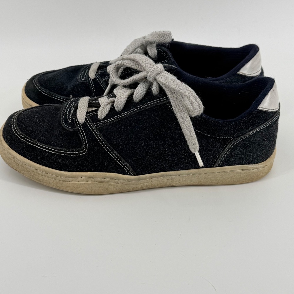 Vintage Y2K 90s Cross Colours Navy Blue‎ Suede Low Top Skate Sneakers Women 6.5